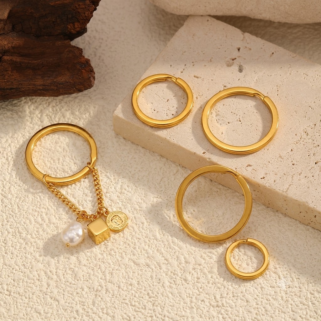 Jewelry Making Rings - 10 قطع من حلقات المفاتيح المسطحة