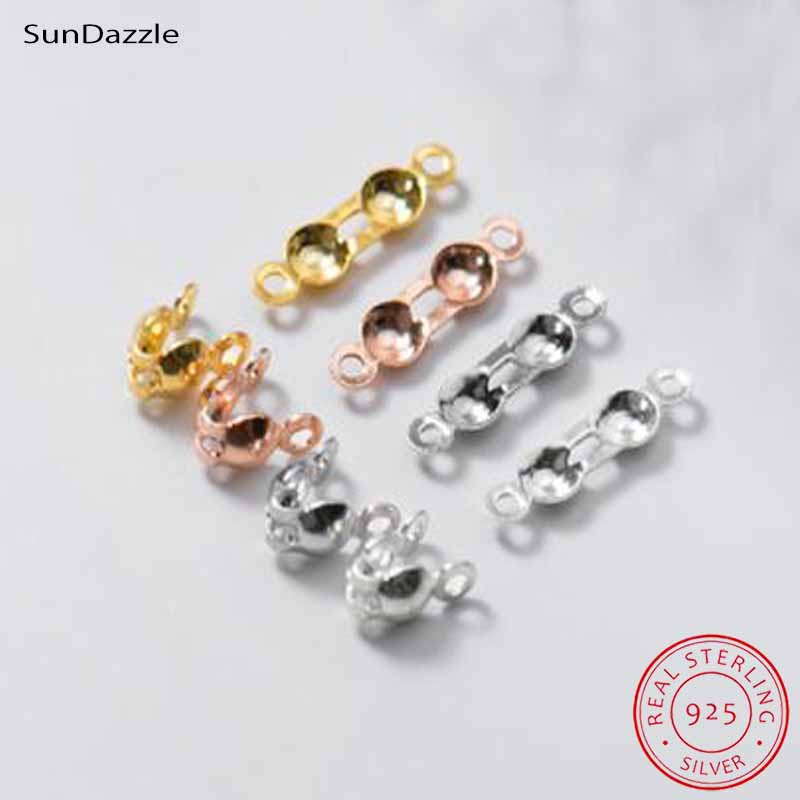 Jewelry Making Name - 4 قطع مشابك خرز طرفية من