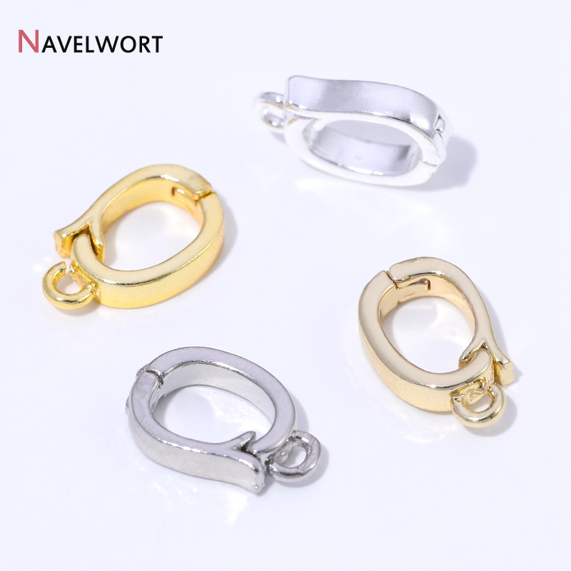 Jewelry Making Name - مشبك قلادة معدني مطلي بالذهب عيار