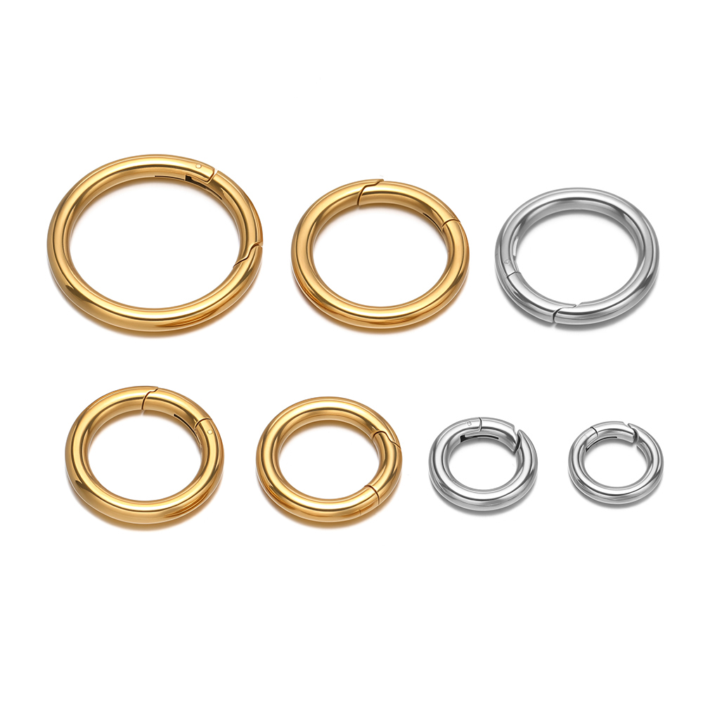 Jewelry Making Name - 2 قطعة/الوحدة جولة الربيع المشابك الفولاذ