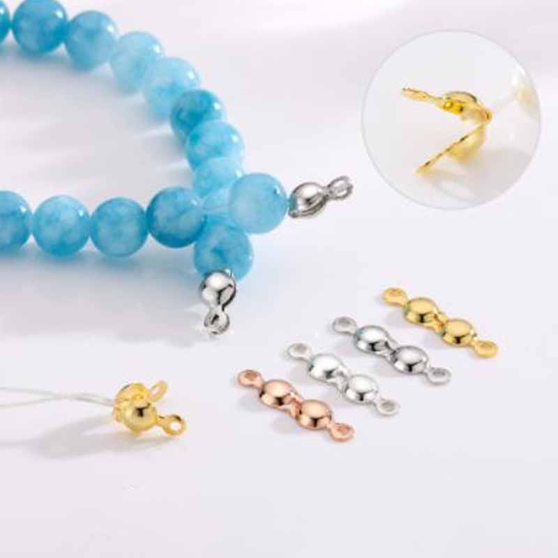 4 قطع مشابك خرز طرفية من الفضة - مراجعة Jewelry Making Name وسعره