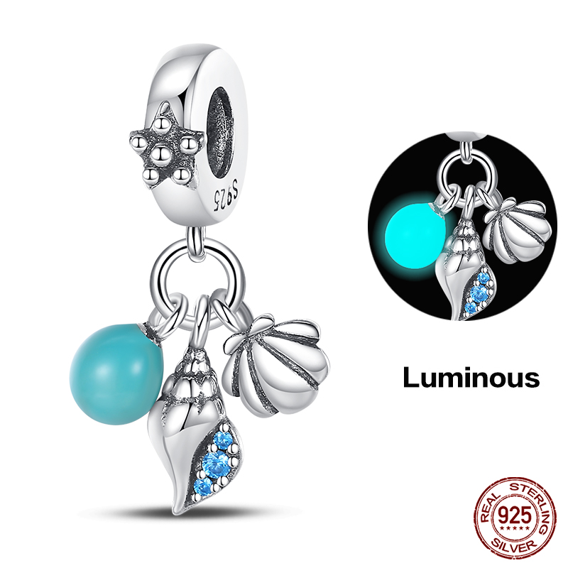 925 فضة المحيط توهج الأسماك شل - مراجعة Jewelry Making In La وسعره