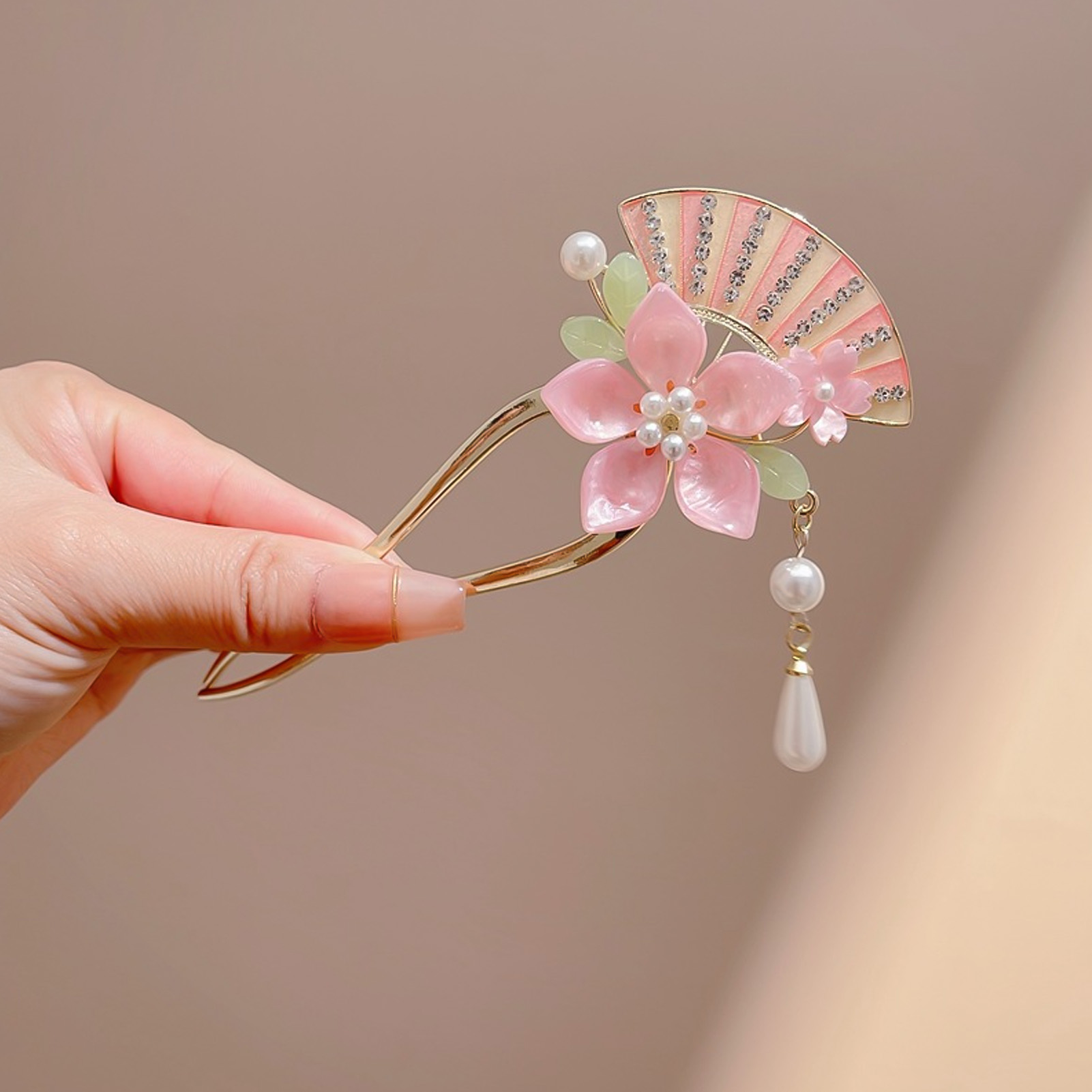 أنيقة الوردي زهرة الشعر دبوس U - مراجعة Jewelry Making Adults وسعره