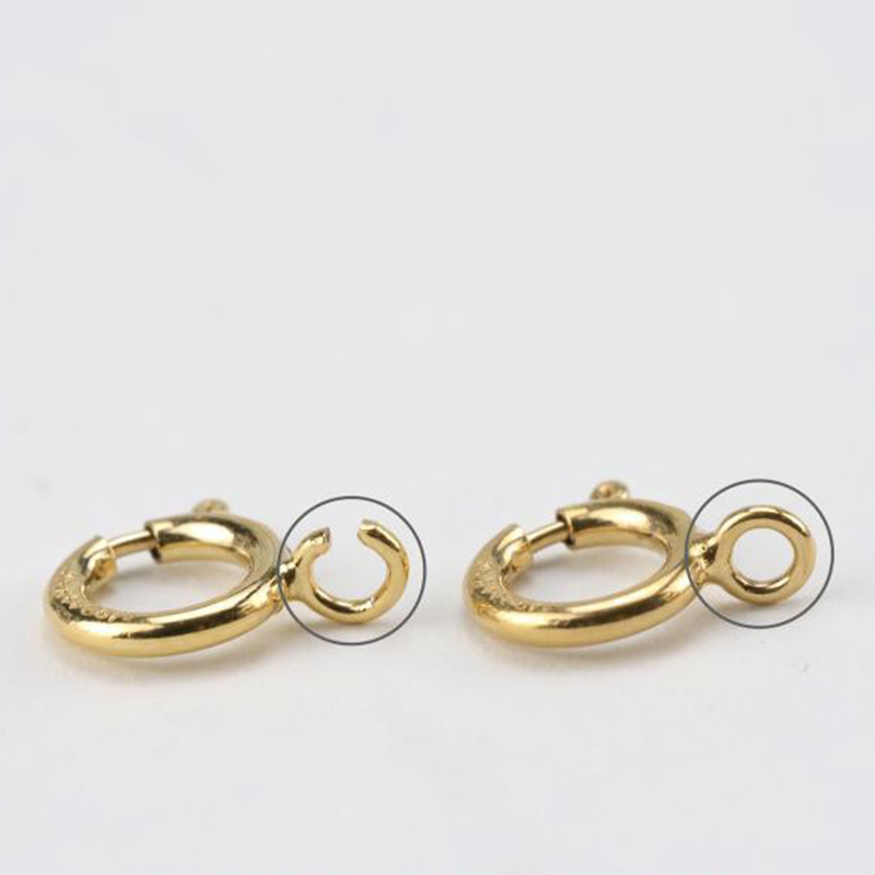 مشابك حلقات زنبركية مطلية بالذ - مراجعة Jewelry Making Rings وسعره